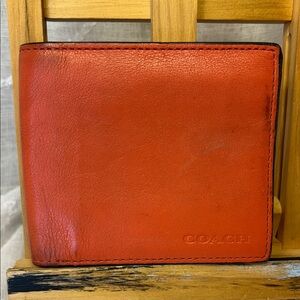 Coach leather preloved wallet